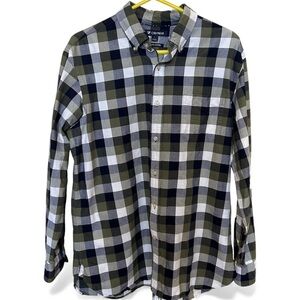 Daniel Cremieux Men's Checkered Shirt - Green, Navy, White  Size:Large